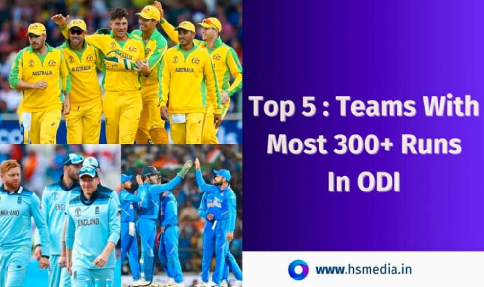 This article is about which team has made most 300 plus runs in one day international cricket.