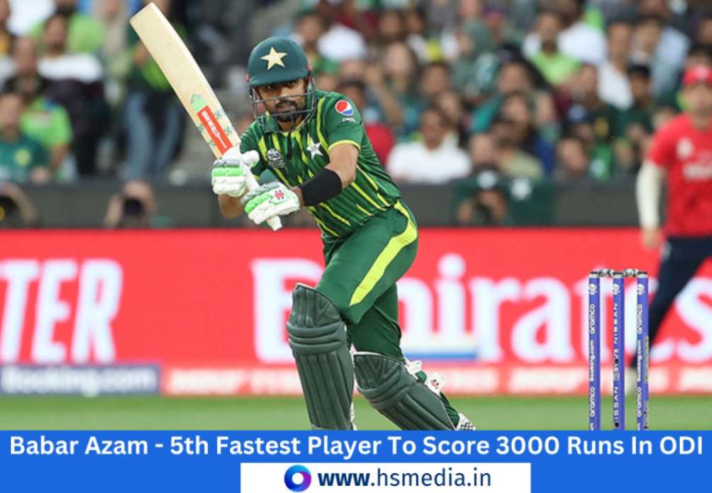Babar Azam completes his fastest 3000 one day international runs.