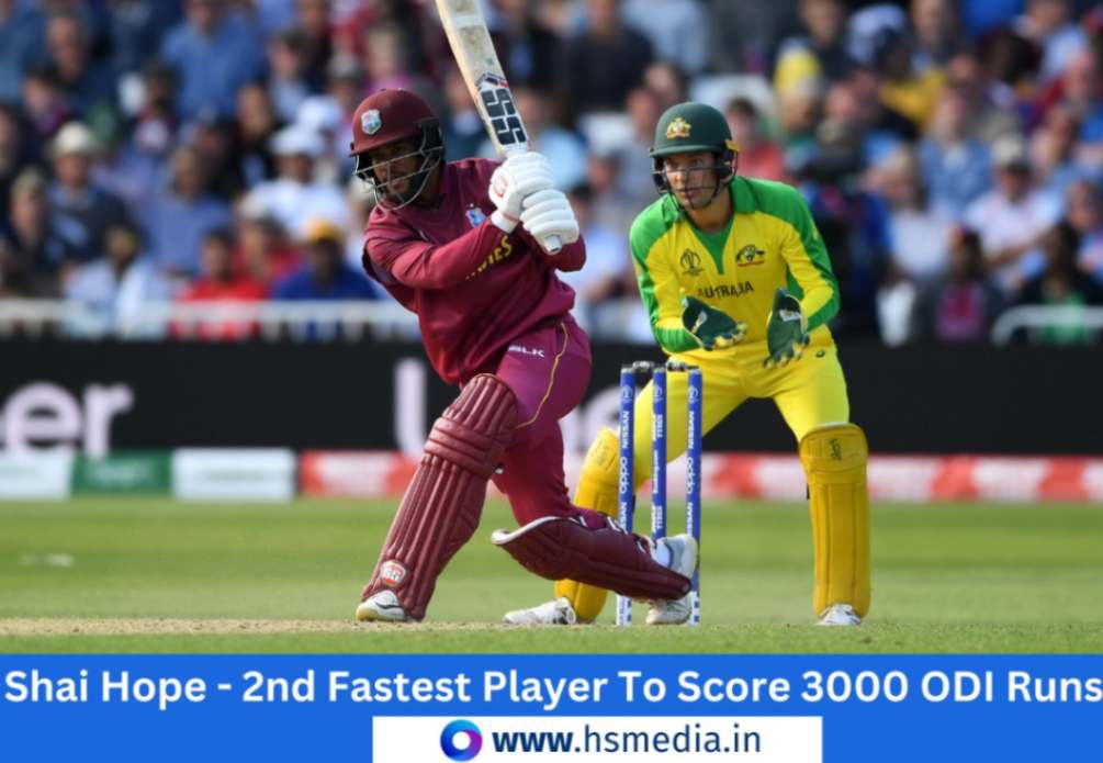 West-indies batsman Shai Hope crossed 3000 ODI runs.