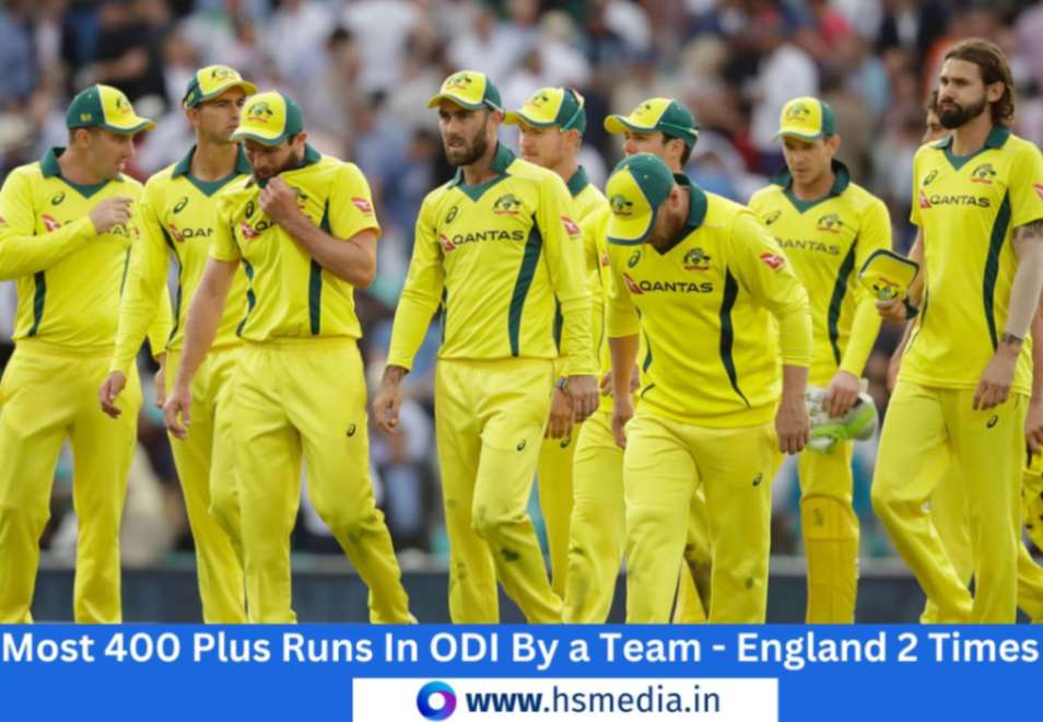 Australia ranks in the list of most 400 runs in ODI cricket.