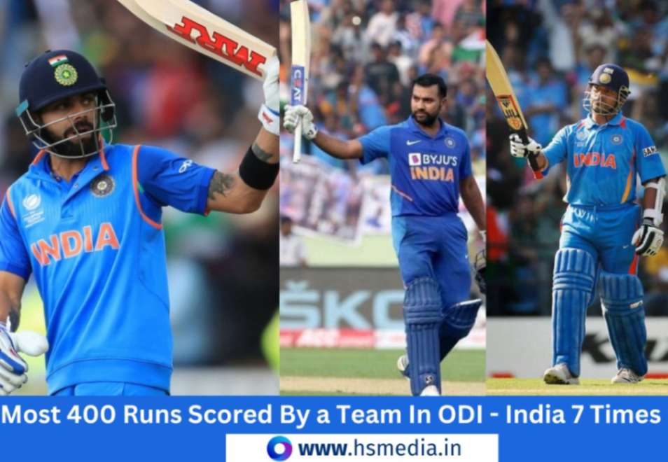 india ranked 2 in most 400 runs scored by a team in odi list.