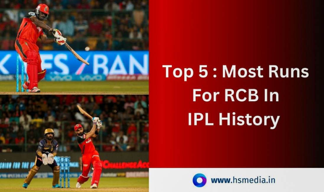 These are 5 players with most runs for RCB in IPL.